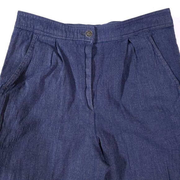 VTG Bespoke Feraud Wool Pants 29x29 Navy Blue High Rise Dressy Korshak W Germany - Picture 12 of 15